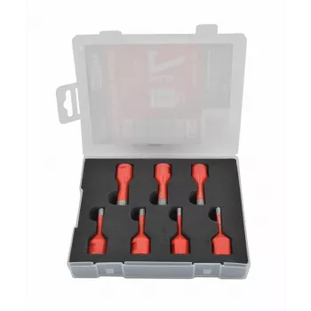 AWTOOLS AW47307 Juego de 7 brocas helicoidales HSS DIN 338 – 2-10 mm para metal, madera y plástico