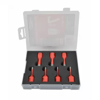 AWTOOLS AW47307 Juego de 7 brocas helicoidales HSS DIN 338 – 2-10 mm para metal, madera y plástico