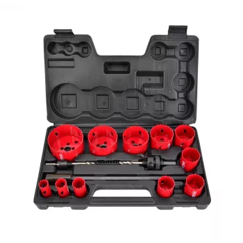 AWTOOLS AW49661 sierra de corona bimetálica 60 mm con dentado variable para metal, madera, plástico, pladur y construcción en seco