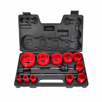 AWTOOLS AW49661 sierra de corona bimetálica 60 mm con dentado variable para metal, madera, plástico, pladur y construcción en seco