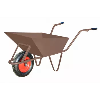 AWTOOLS carretilla de obra 85L 1,5mm marrón con cubierta de rueda