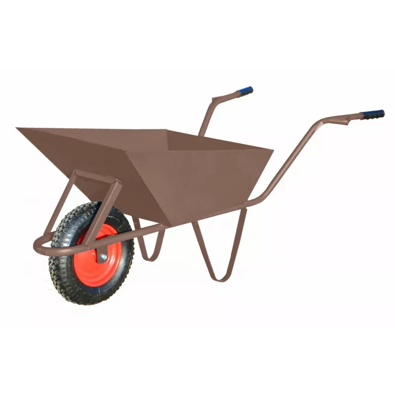 AWTOOLS carretilla de obra 85L 1,5mm marrón con cubierta de rueda