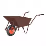 AWTOOLS carretilla de obra 85L 1,5mm marrón con cubierta de rueda