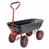 AWTOOLS Carro de jardín / carro basculante 4 ruedas 75L