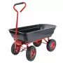 AWTOOLS Carro de jardín / carro basculante 4 ruedas 75L