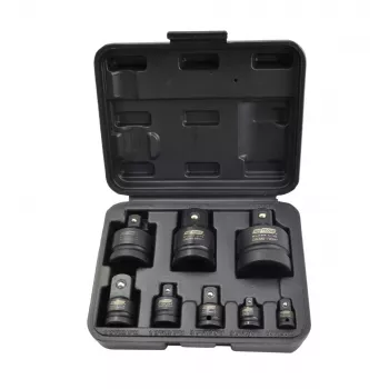 AWTOOLS juego de adaptadores y reductores de vasos de impacto, 8 piezas, CrMo, Black Line