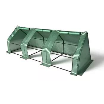AWTOOLS mini invernadero túnel de plástico 295x95x95cm estructura de acero galvanizado con cubierta de PE resistente a los rayos UV