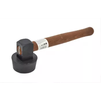 AWTOOLS Martillo de empedrado 1,5 kg goma vulcanizada con mango de fibra de vidrio