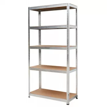AWTOOLS Estantería 5 baldas 180x90x40 cm Carga 250 kg por balda Acero galvanizado de 5,0 mm