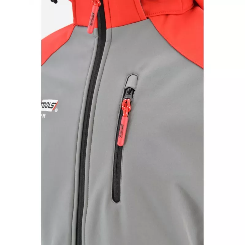 Chaqueta softshell sudadera AWTOOLS T4 rojo-gris L