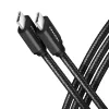 AXAGON BUCM-CM15AB cable USB-C a USB-C 2.0, 1,5 m, PD 60 W, 3 A, trenzado – negro