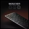 Teclado AXAGON HMC-KB-CRL USB-C con hub 9 en 1, HDMI 4K, PD 100W, Gigabit Ethernet, lector de tarjetas, negro
