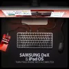 AXAGON HMC-KB-US Teclado USB-C con hub 9 en 1, QWERTY US, HDMI 4K, Gigabit LAN, lector de tarjetas, 0,6 m