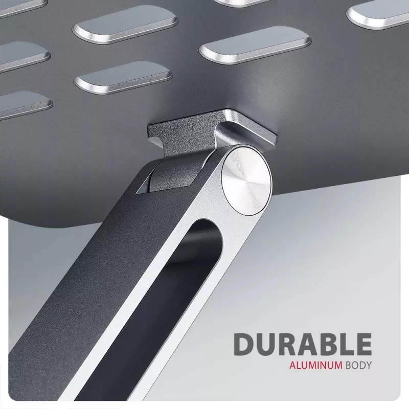 Soporte para portátil de aluminio AXAGON STND-LQ para portátiles de 10-16 pulgadas, plata