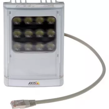 Iluminador LED blanco AXIS T90D25 para cámaras de red, 1000 lm, PoE, IP66/IP67, IK10, montaje en pared/techo/mástil