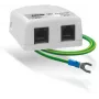 Protector de red AXON, protección contra sobretensiones para Gigabit Ethernet, RJ45, protección de 8 hilos, montaje en pared, carcasa metálica