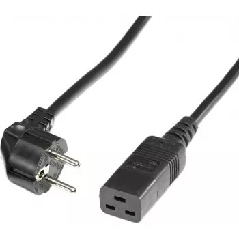 Bachmann 356.1971 Cable alargador H05VV-F 3G1.5 0,5 m Schuko a C19 negro
