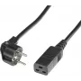 Bachmann 356.1971 Cable alargador H05VV-F 3G1.5 0,5 m Schuko a C19 negro