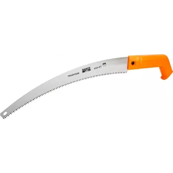 Bahco 340-6T Sierra de podar con hoja de 360 mm cromada dura, dentado XT, 6 TPI, mango ergonómico de dos componentes, naranja