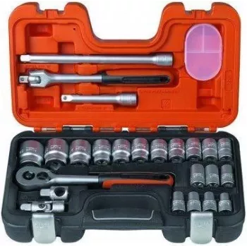 Bahco S240 Juego de llaves de vaso de 24 piezas con accionamiento de 1/2 pulgadas (10-32 mm)