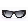 Balmain BPS-151A-55 Gafas de Sol Mujer Negro Acetato Cristal de Policarbonato Gris 55 mm