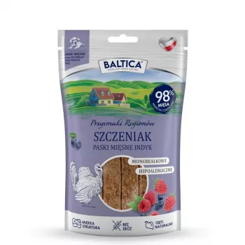 BALTICA Przysmaki Regionów Tiras de carne de pavo para perros 90 g