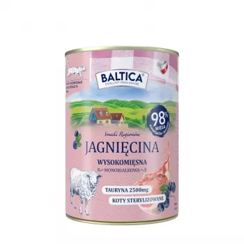 Baltica Smaki Regionów Alimento para gatos adultos con cordero, 400g lata