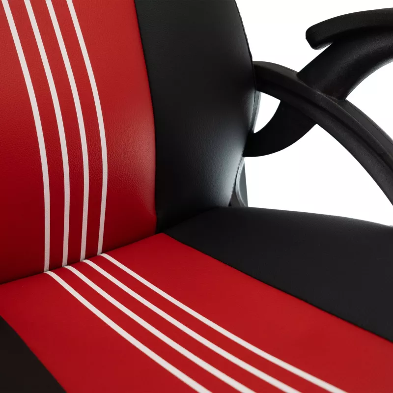 Baracuda ABALONE-B/R silla gaming negra/roja – piel sintética PU, reposabrazos 2D, gas lift clase 4