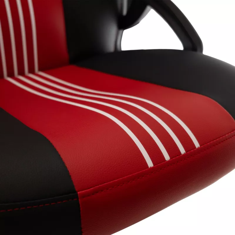 Baracuda ABALONE-B/R silla gaming negra/roja – piel sintética PU, reposabrazos 2D, gas lift clase 4
