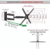 BARKAN BM343XL Soporte de pared para TV totalmente articulado para TVs de 13-65