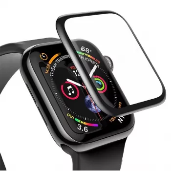 Baseus Protector de pantalla de cristal templado curvado de 0,23 mm para Apple Watch 38 mm negro (SGAPWA4-C01)