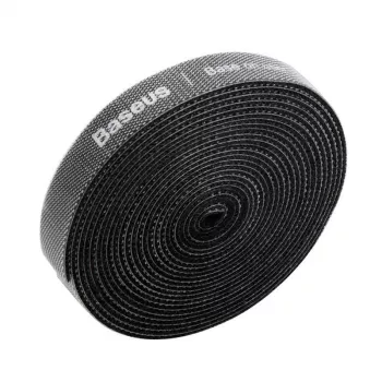 Baseus ACMGT-F01 Brida organizadora de cables universal de franela, polipropileno (PP), negro, 3m