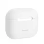 Baseus Funda de silicona ultrafina para Apple AirPods 3 blanca
