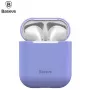 Baseus Apple Silica Series funda de silicona ultrafina para AirPods 1 / 2 violeta