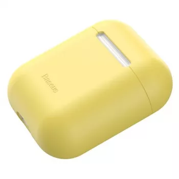 Baseus Apple Silicona Series Funda Protectora de Silicona Ultrafina para AirPods 1/2 Amarillo