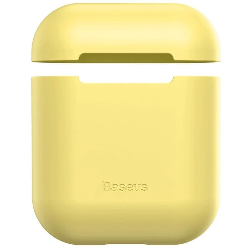 Baseus Apple Silicona Series Funda Protectora de Silicona Ultrafina para AirPods 1/2 Amarillo