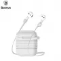 Baseus Funda protectora de silicona para Apple AirPods Pro 2 con correa magnética, gris