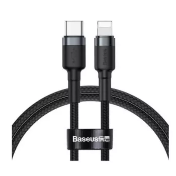 Baseus cable Cafule de nailon trenzado USB-C a Lightning PD 18W QC3.0 1m negro