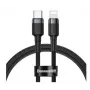 Baseus cable Cafule de nailon trenzado USB-C a Lightning PD 18W QC3.0 1m negro