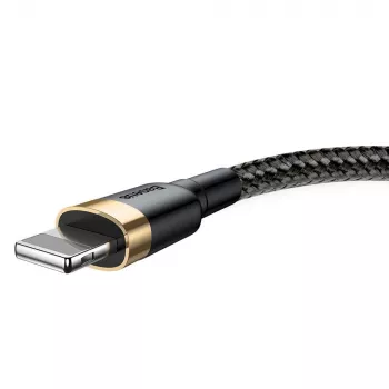 Cable Lightning Baseus Cafule 2A 3 m dorado/negro (CALKLF-RV1)