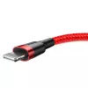 Cable Lightning Baseus Cafule 2A 3 m rojo/negro (CALKLF-R09)
