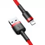 Cable Lightning Baseus Cafule 2A 3 m rojo/negro (CALKLF-R09)