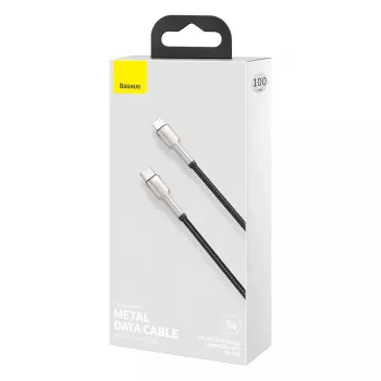 Baseus Cafule Series cable USB-C a Lightning de metal PD 20W 1m negro
