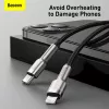 Baseus Cafule Series cable USB-C a Lightning de metal PD 20W 1m negro