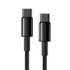 Baseus Tungsten Gold cable USB-C a USB-C, 100W, 1 m, negro