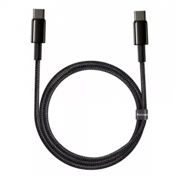 Baseus Tungsten Gold cable USB-C a USB-C, 100W, 1 m, negro