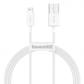 Baseus Superior Series Cable USB-A a Lightning, 2,4 A, 2 m, blanco (CALYS-C02)