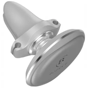 Baseus soporte magnético para coche para teléfono (rejilla de ventilación) 360 grados con clip para cable, plata