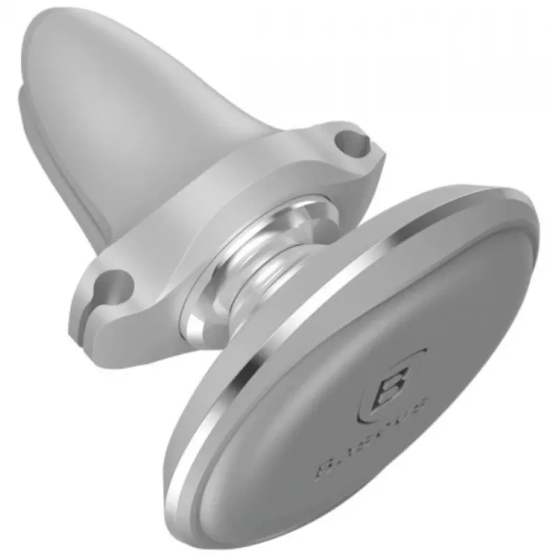 Baseus soporte magnético para coche para teléfono (rejilla de ventilación) 360 grados con clip para cable, plata