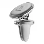 Baseus soporte magnético para coche para teléfono (rejilla de ventilación) 360 grados con clip para cable, plata